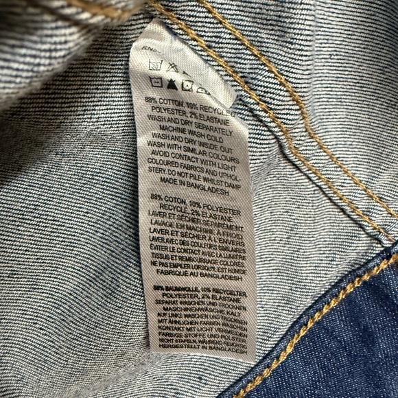 French Connection Denim Jacket Medium Blue Wash Jean Jacket US Size 10 - Picture 3 of 5